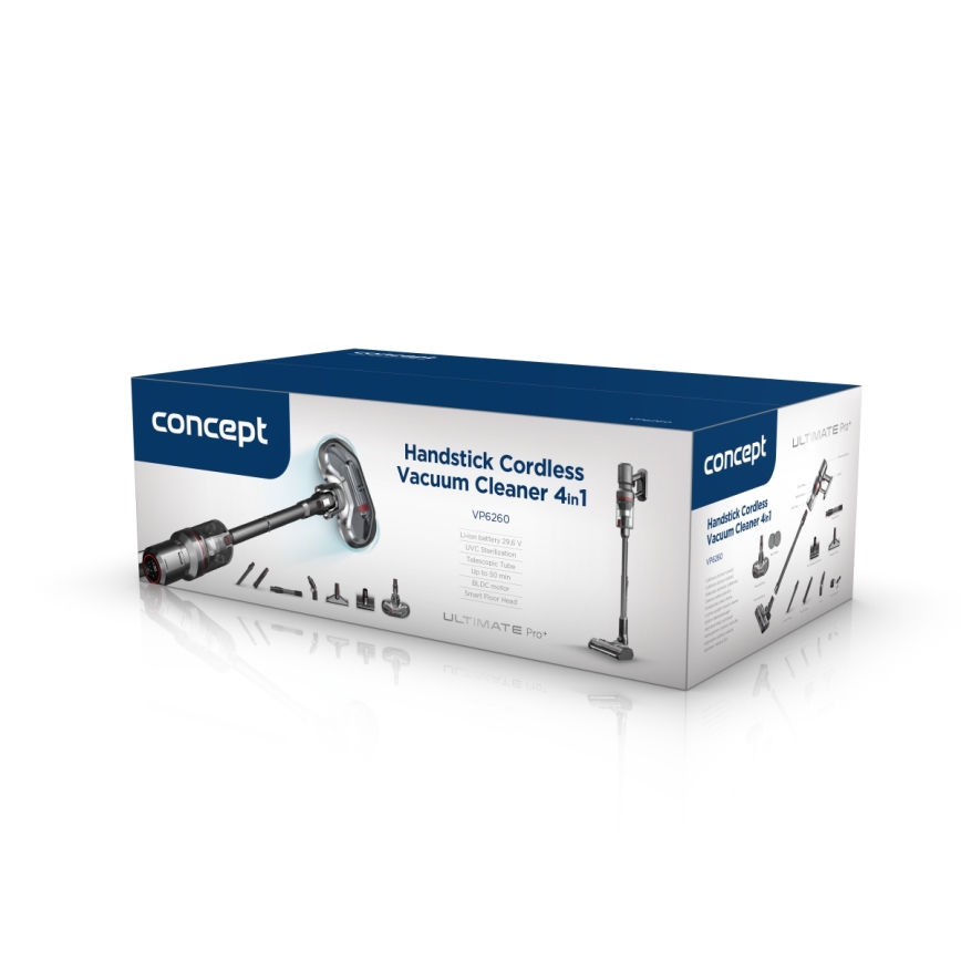 Concept VP6260 - Aspirator vertical 4 în 1 ULTIMATE PRO+ 500W/29,6V 2200 mAh negru