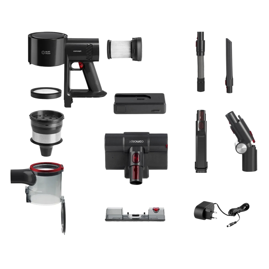 Concept VP6300 - Aspirator vertical 5 în 1 ULTIMATE COMPLETE PRO, 500 W / 25,9 V, 2500 mAh, negru
