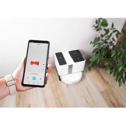 Concept VR4050 - Aspirator robot inteligent 2 în 1 cu mop OPTIMUS AQUA PRO LASER 3D, 600W/230V, 5200 mAh, Wi‑Fi, alb