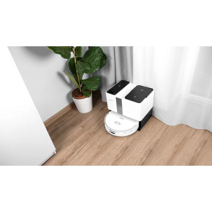 Concept VR4050 - Aspirator robot inteligent 2 în 1 cu mop OPTIMUS AQUA PRO LASER 3D, 600W/230V, 5200 mAh, Wi‑Fi, alb