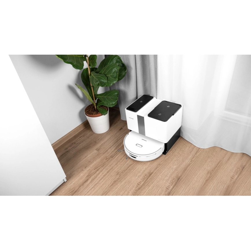 Concept VR4050 - Aspirator robot inteligent 2 în 1 cu mop OPTIMUS AQUA PRO LASER 3D, 600W/230V, 5200 mAh, Wi‑Fi, alb