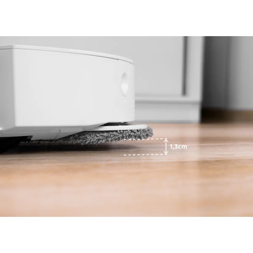 Concept VR4050 - Aspirator robot inteligent 2 în 1 cu mop OPTIMUS AQUA PRO LASER 3D, 600W/230V, 5200 mAh, Wi‑Fi, alb