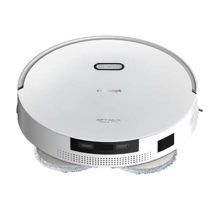 Concept VR4050 - Aspirator robot inteligent 2 în 1 cu mop OPTIMUS AQUA PRO LASER 3D, 600W/230V, 5200 mAh, Wi‑Fi, alb