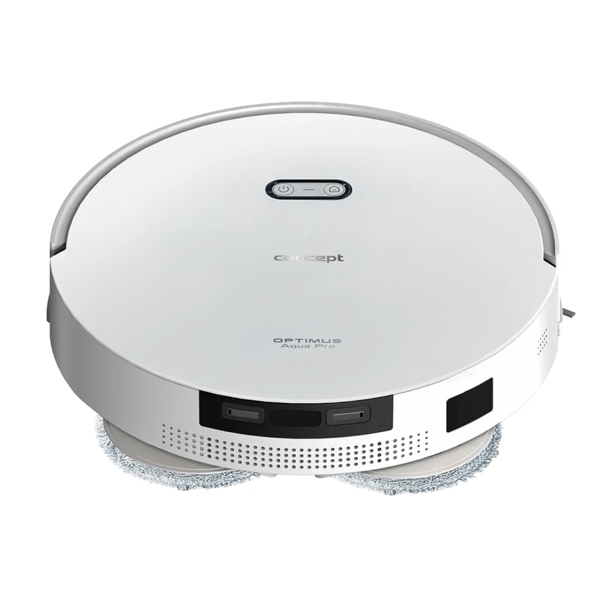 Concept VR4050 - Aspirator robot inteligent 2 în 1 cu mop OPTIMUS AQUA PRO LASER 3D, 600W/230V, 5200 mAh, Wi‑Fi, alb