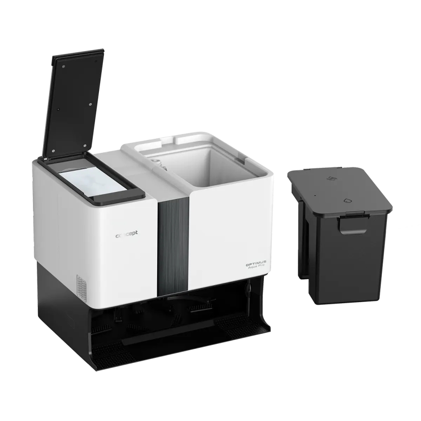 Concept VR4050 - Aspirator robot inteligent 2 în 1 cu mop OPTIMUS AQUA PRO LASER 3D, 600W/230V, 5200 mAh, Wi‑Fi, alb