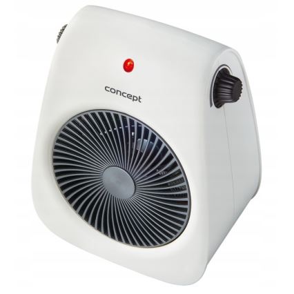 Concept vt7040 - Ventilator cu element de încălzire 1000/2000W/230V alb