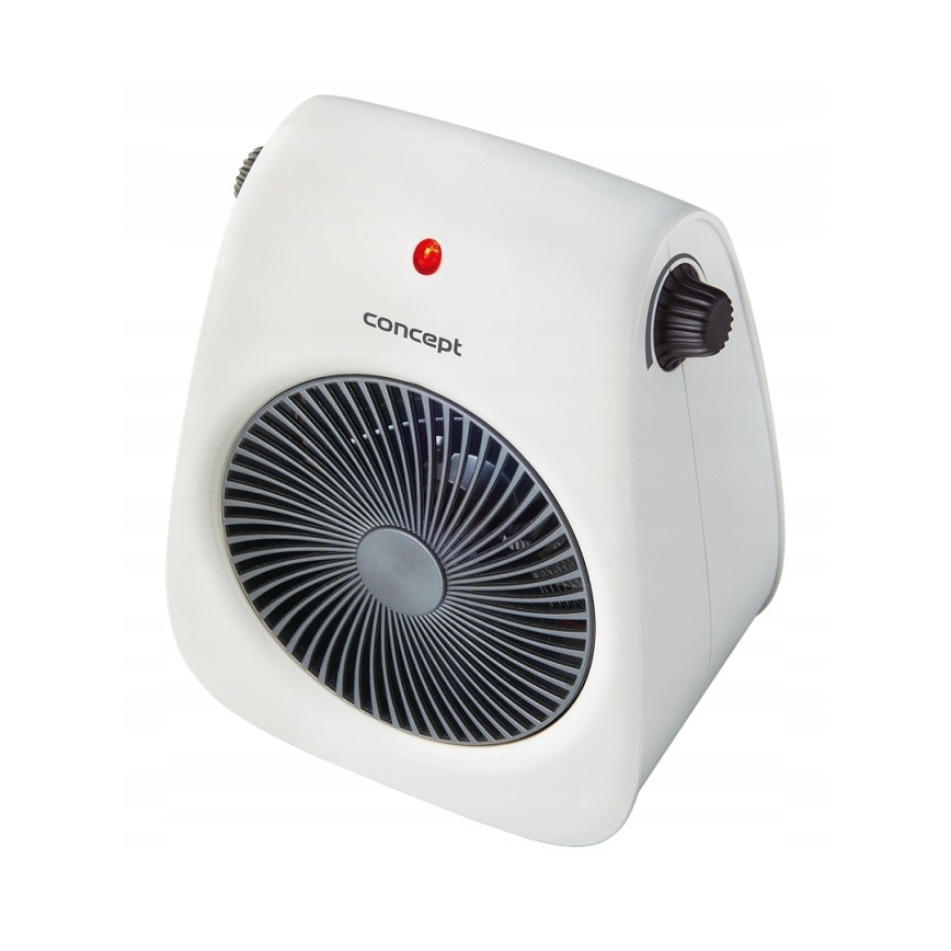 Concept vt7040 - Ventilator cu element de încălzire 1000/2000W/230V alb