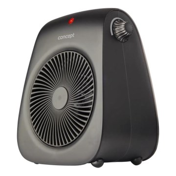 Concept VT7041 - Ventilator cu element de încălzire 1000/2000 W, 230 V, negru