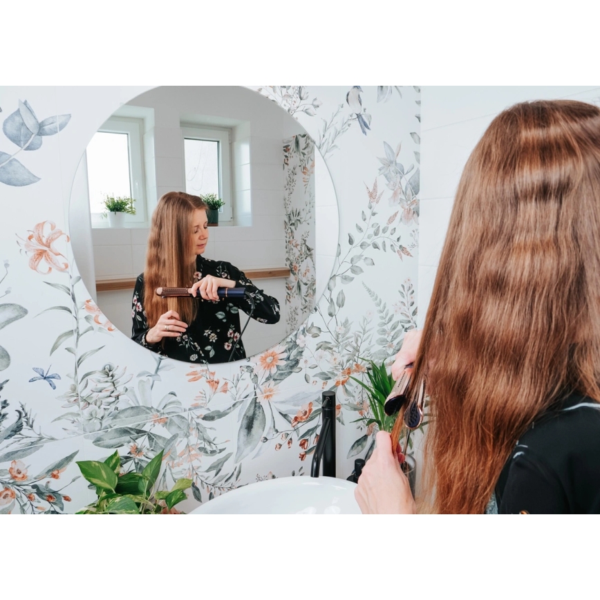 Concept VZ8100 - Placă de îndreptat părul PROFI CARE 60W/230V, albastru/auriu