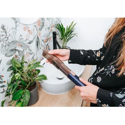 Concept VZ8100 - Placă de îndreptat părul PROFI CARE 60W/230V, albastru/auriu