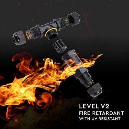 Conector impermeabil IP68 negru