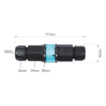 Conector pentru cablu CTL 250V/16A IP68 3x2,5 mm²