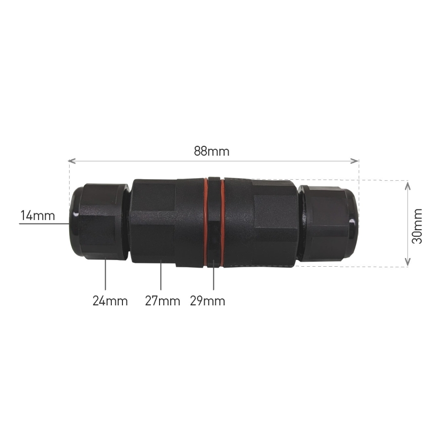 Conector pentru cablu CWF 250V/16A IP68 3x2,5 mm²