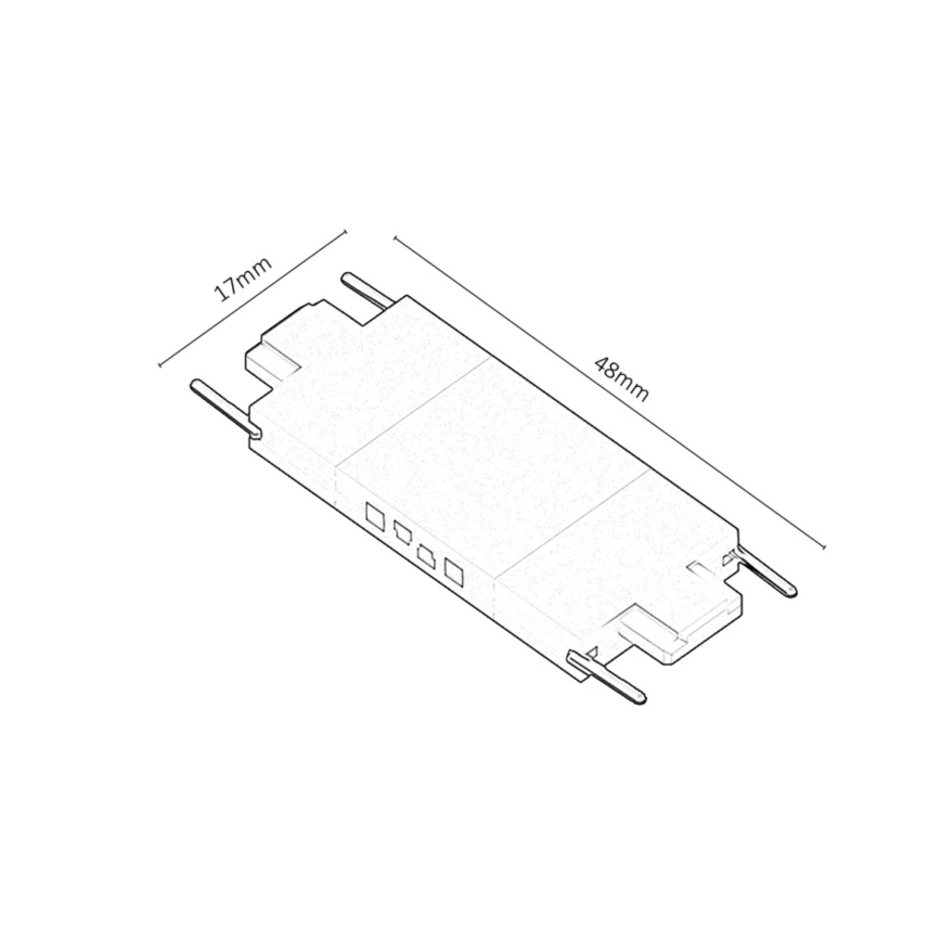 Conector pentru corpuri de iluminat în sistem de șină Rabalux tip drept