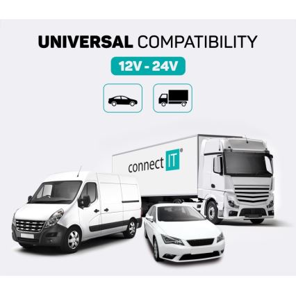 CONNECT IT CCC-8800-SL - Transmițător FM auto cu funcție handsfree, negru/argintiu