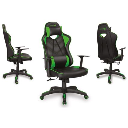 CONNECT IT CGC-0700-GR - Scaun de gaming LeMans Pro negru/verde