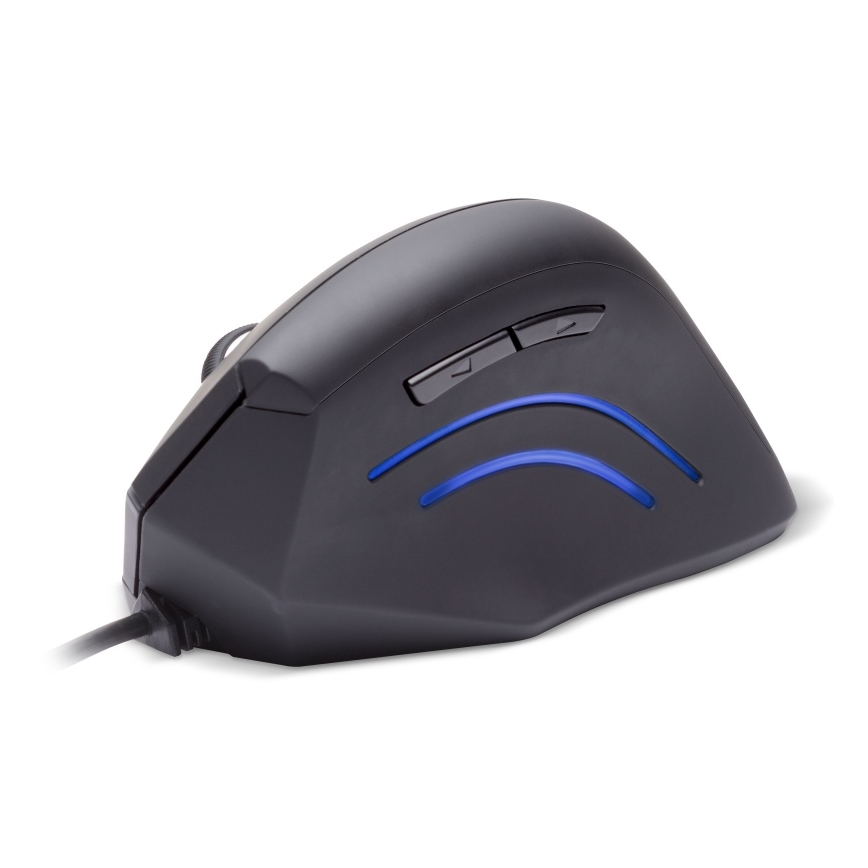 CONNECT IT CMO-2500-BK - Mouse ergonomic cu fir Verti Wire, 1000/1600 DPI, negru