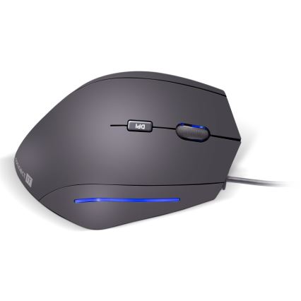 CONNECT IT CMO-2500-BK - Mouse ergonomic cu fir Verti Wire, 1000/1600 DPI, negru