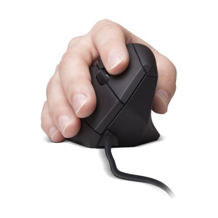 CONNECT IT CMO-2500-BK - Mouse ergonomic cu fir Verti Wire, 1000/1600 DPI, negru