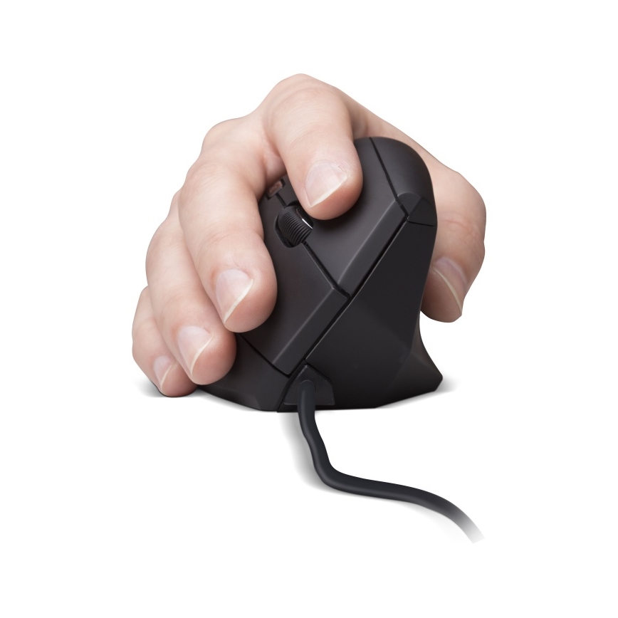 CONNECT IT CMO-2500-BK - Mouse ergonomic cu fir Verti Wire, 1000/1600 DPI, negru