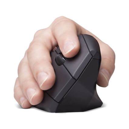 CONNECT IT CMO-2510-BK - mouse ergonomic fără fir Verti, 800/1200/1600 DPI, alimentare 2x AAA, negru
