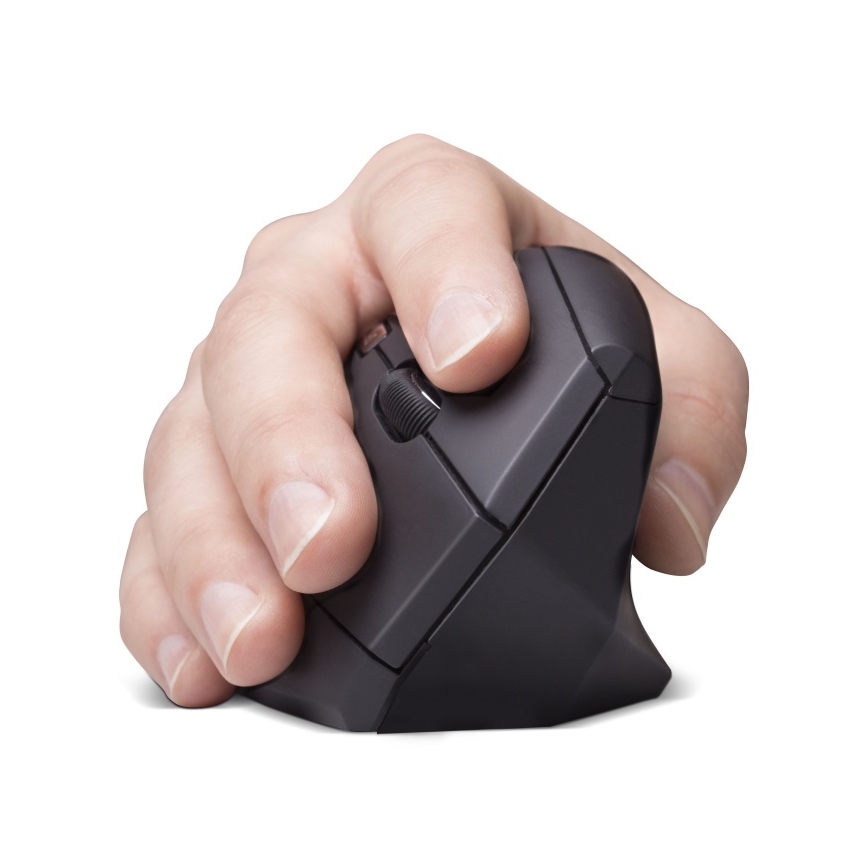CONNECT IT CMO-2510-BK - mouse ergonomic fără fir Verti, 800/1200/1600 DPI, alimentare 2x AAA, negru