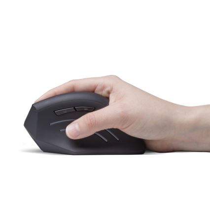 CONNECT IT CMO-2510-BK - mouse ergonomic fără fir Verti, 800/1200/1600 DPI, alimentare 2x AAA, negru