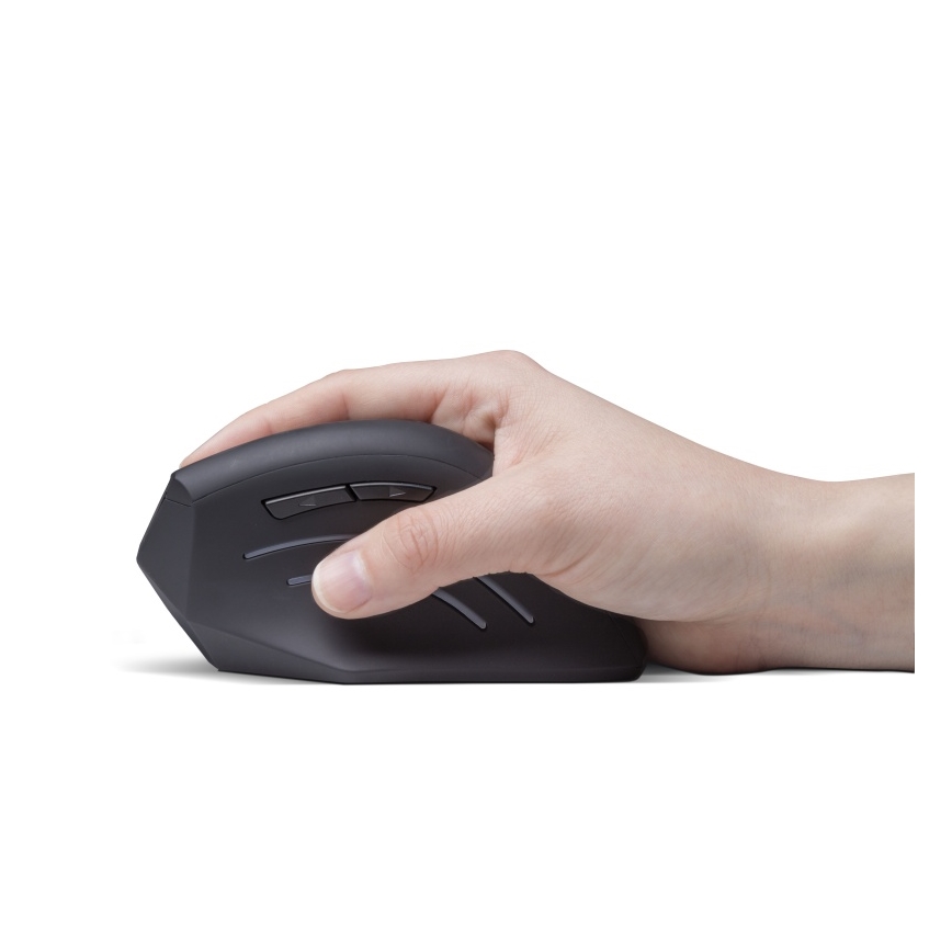 CONNECT IT CMO-2510-BK - mouse ergonomic fără fir Verti, 800/1200/1600 DPI, alimentare 2x AAA, negru