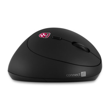 CONNECT IT CMO-2600-BK - Mouse ergonomic fără fir, 800/1200/1600 DPI, 1x AA, negru