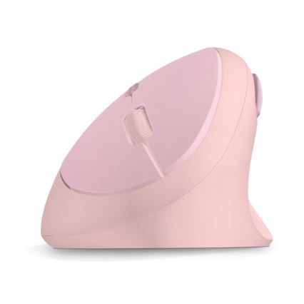 CONNECT IT CMO-2600-PK - Mouse fără fir ergonomic, 800/1200/1600 DPI, 1x baterie AA, roz