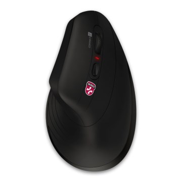 CONNECT IT CMO-2880-BK - Mouse Verti TriMode ergonomic, fără fir, 1000/1600/2400 DPI, 2x AAA, negru