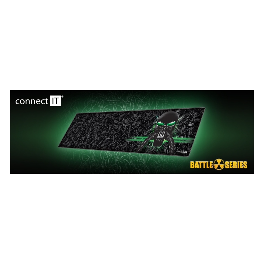 CONNECT IT CMP-1110-LG - Suport pentru tastatură și mouse 88,6x24,5 cm negru/verde