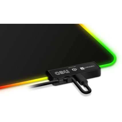 CONNECT IT CMP-3100-SM - Mousepad de gaming LED RGB 32x24,5 cm negru