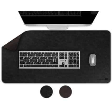 CONNECT IT CMP-4030-LG - Covoraș reversibil pentru tastatură și mouse, 90 x 40 cm, negru/maro