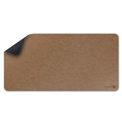 CONNECT IT CMP-4040-LG - Pad reversibil pentru tastatură și mouse, 90 x 40 cm, albastru/maro