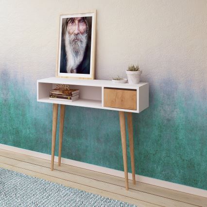 Consolă KIOGI 94 x 100 cm, alb/bej