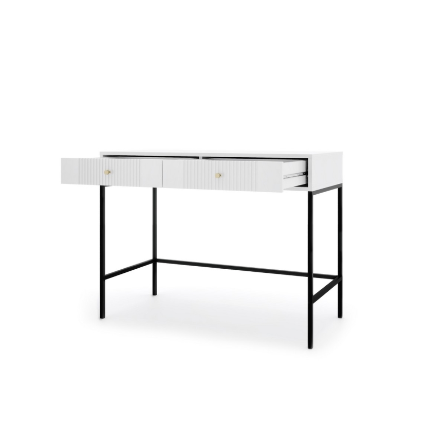 Consolă LUE 104x50 cm, alb/negru