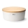 Continenta C3936 - Cutie pentru pâine cu capac, 36x23 cm, alb/lemn de cauciuc