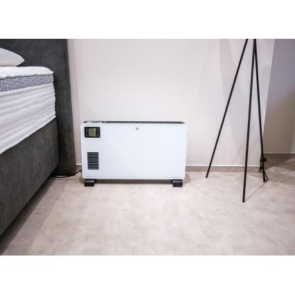 Convector electric 1000/1300/2300W LCD/temporizator/TURBO/termostat alb Brilagi + telecomandă