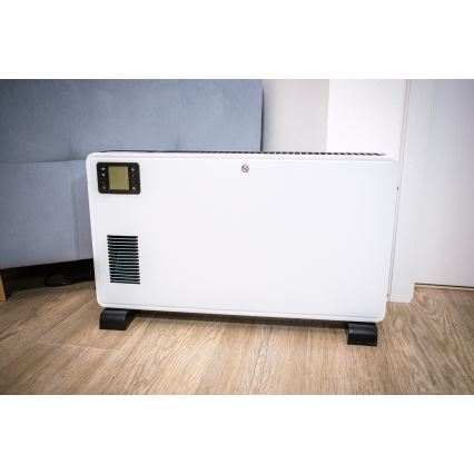 Convector electric 1000/1300/2300W LCD/temporizator/TURBO/termostat alb Brilagi + telecomandă