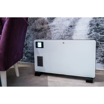 Convector electric 1000/1300/2300W LCD/temporizator/TURBO/termostat alb Brilagi + telecomandă