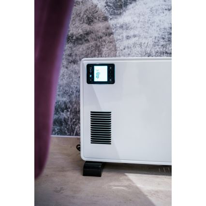 Convector electric 1000/1300/2300W LCD/temporizator/TURBO/termostat alb Brilagi + telecomandă