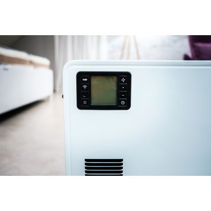 Convector electric 1000/1300/2300W LCD/temporizator/TURBO/termostat alb Brilagi + telecomandă