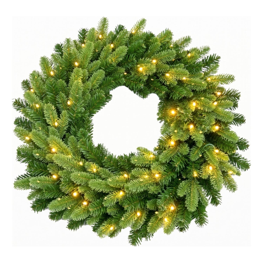 Coroniță de Crăciun LED 50xLED/3xAA 8 funcții Ø 60 cm alb cald
