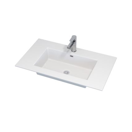 Corp de baie cu lavoar GRIBSKOV, 80 cm, maro/stejar/alb