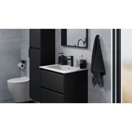 Corp de baie cu lavoar MOLDE 60x55x46 cm negru