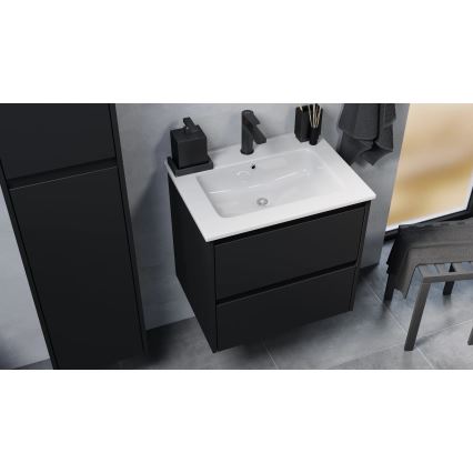 Corp de baie cu lavoar MOLDE 60x55x46 cm negru