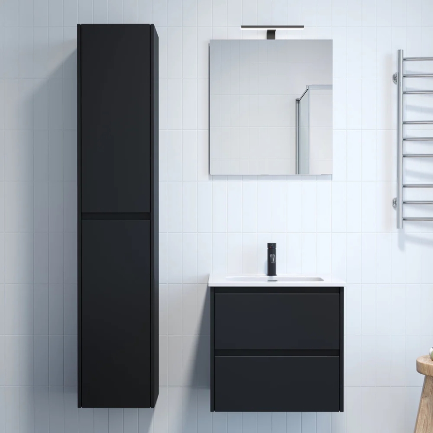 Corp de baie cu lavoar MOLDE 60x55x46 cm negru