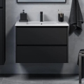 Corp de baie cu lavoar MOLDE 80x55x46 cm, negru