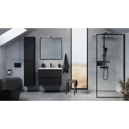 Corp de baie cu lavoar MOLDE 80x55x46 cm, negru